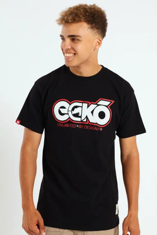 Bubble Print Tee - Black sold by Edgars