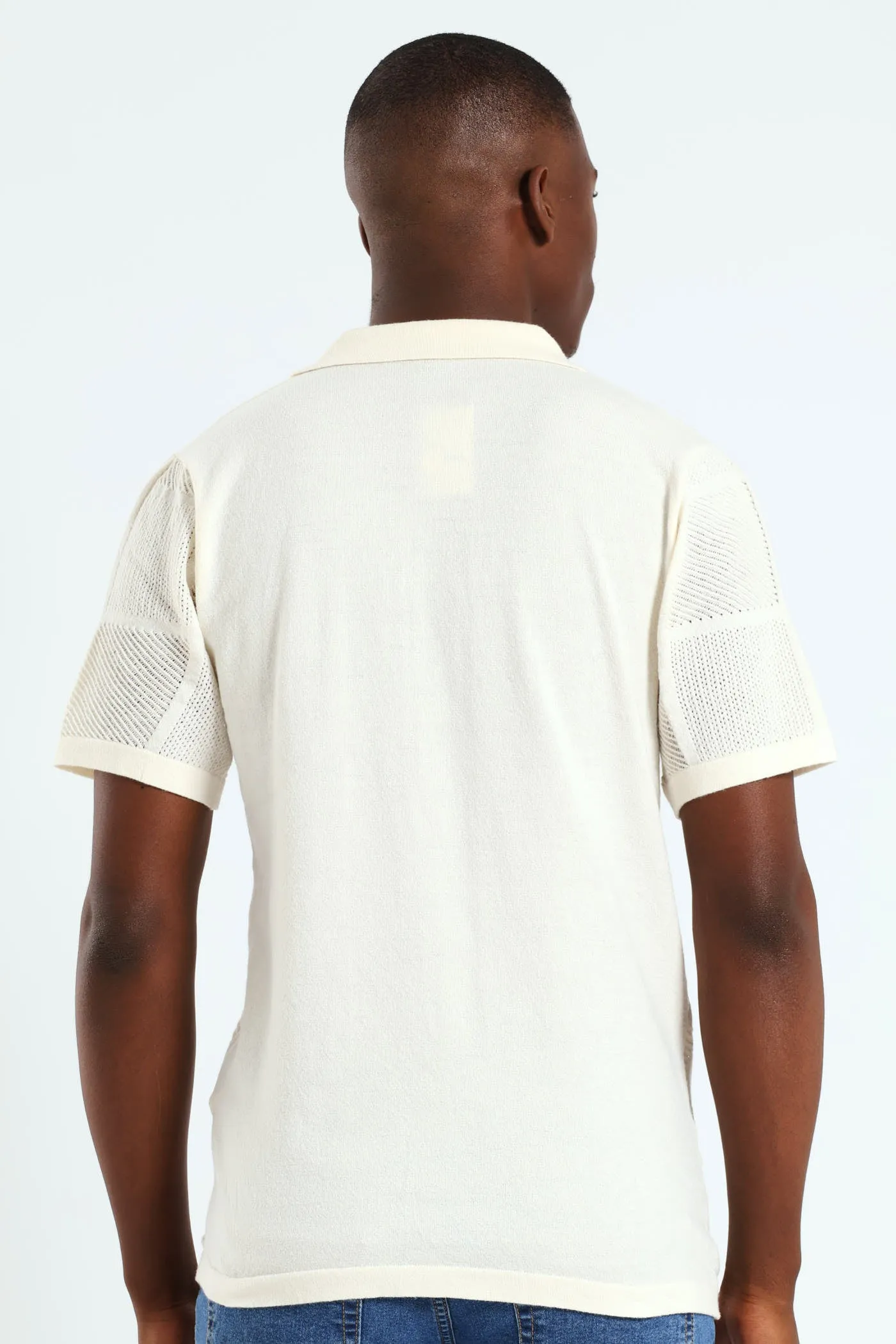 Resort Crochet Knit Shirt - Off White sold by Edgars product image thumbnail 4