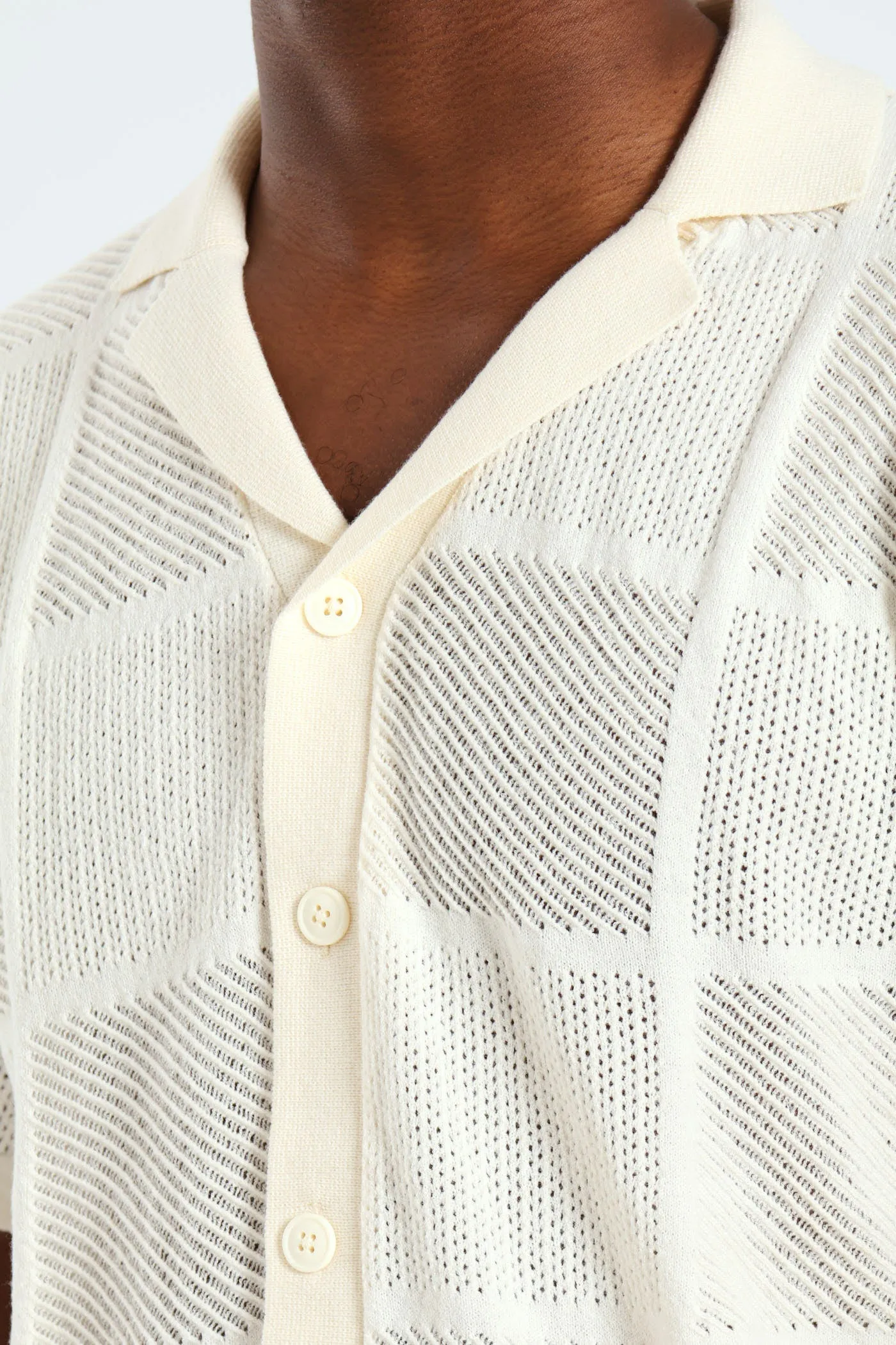Resort Crochet Knit Shirt - Off White sold by Edgars product image thumbnail 2