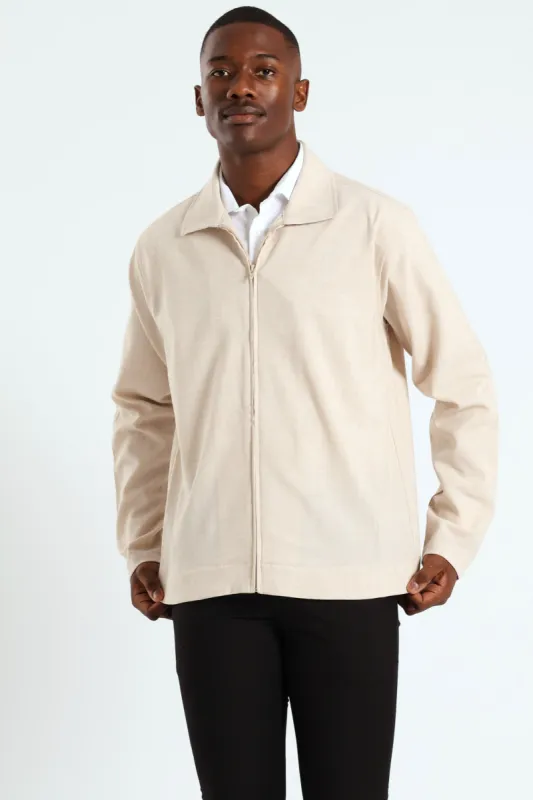 Zip Front Shacket - Neutral sold by Edgars