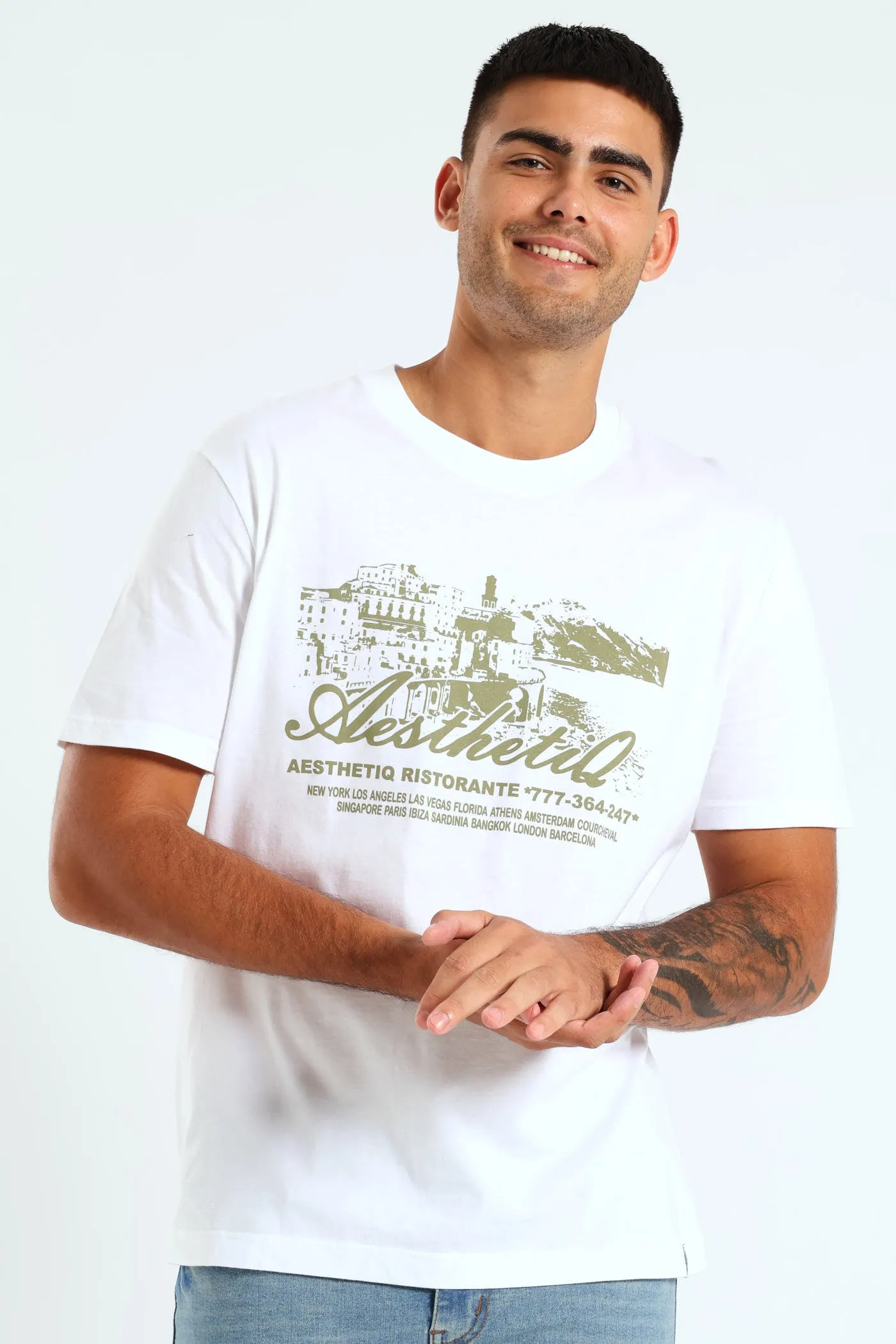 City Print Tee - White sold by Edgars