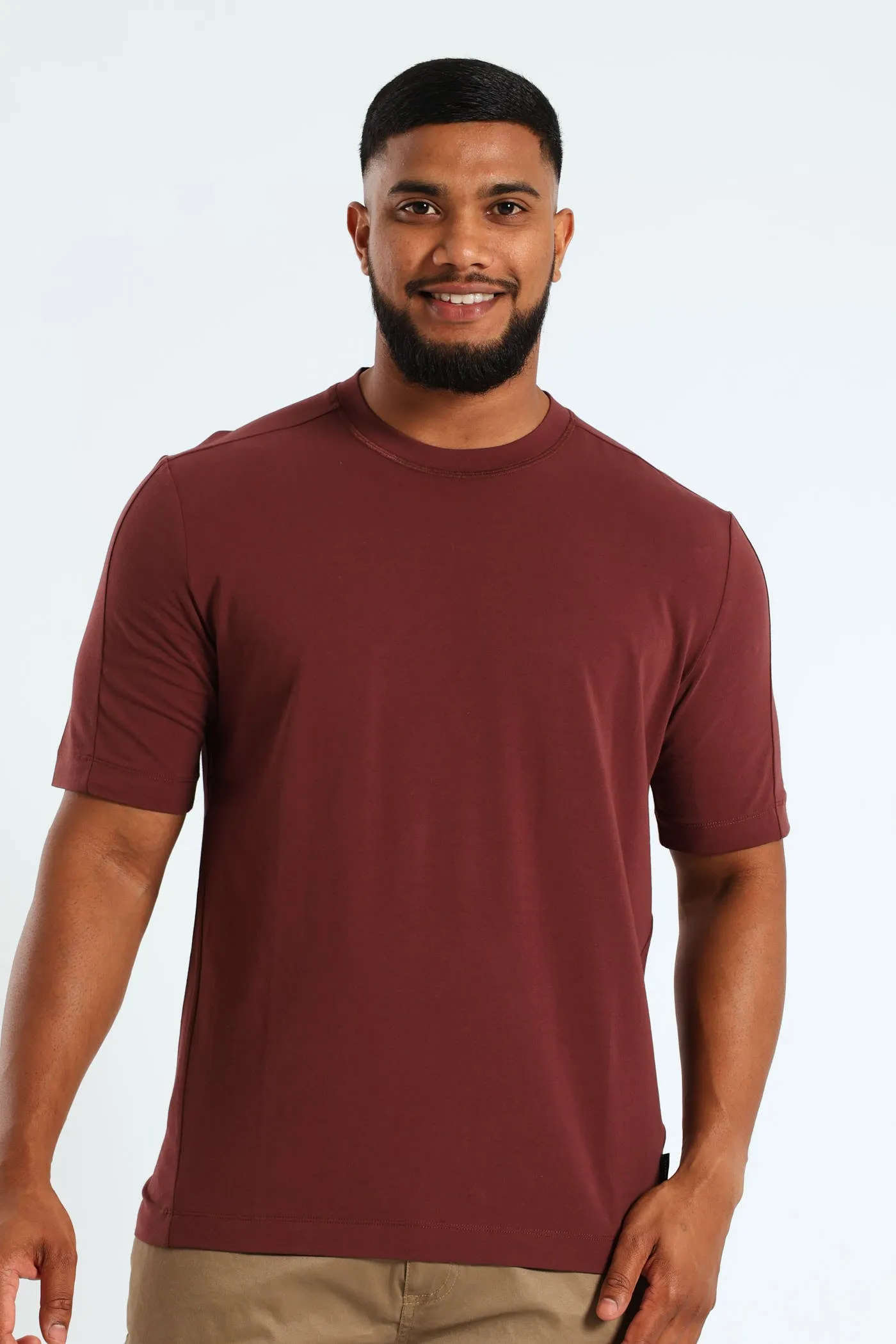 All Day Short Sleeve Tee - Burgundy sold by Edgars
