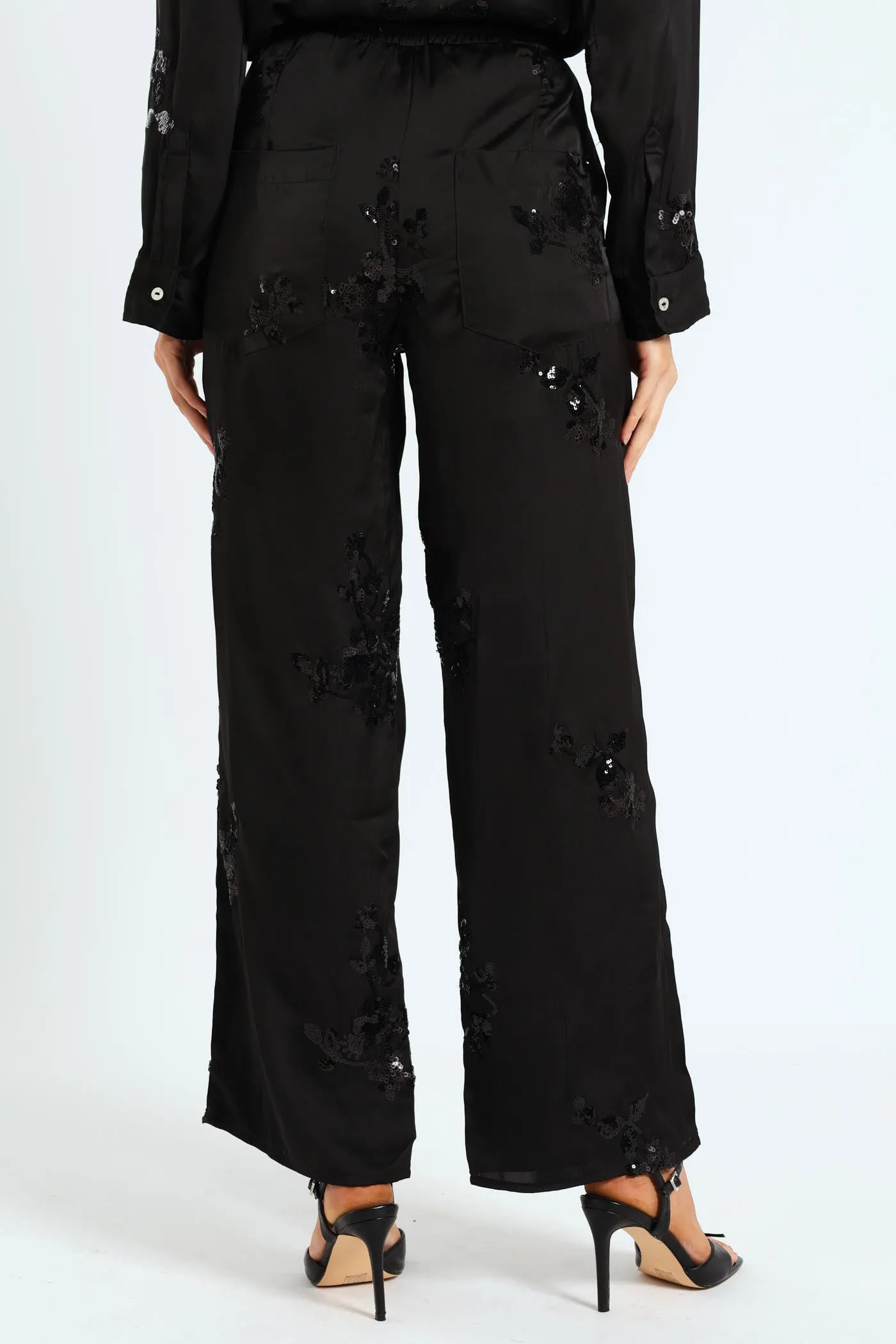 Wide Leg Sequin Pants - Black sold by Edgars product image thumbnail 2