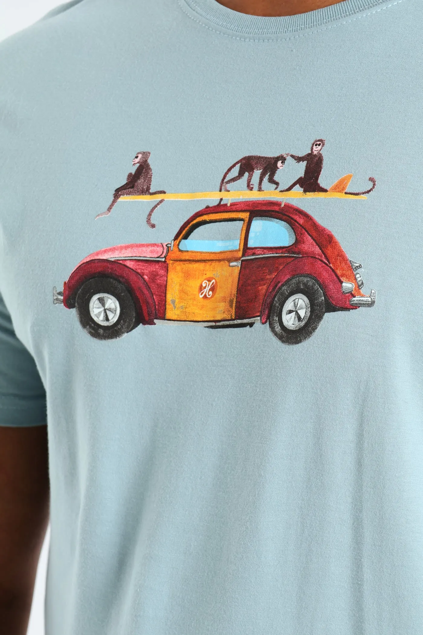 Monkey Bug Tee - Light Blue sold by Edgars product image thumbnail 2