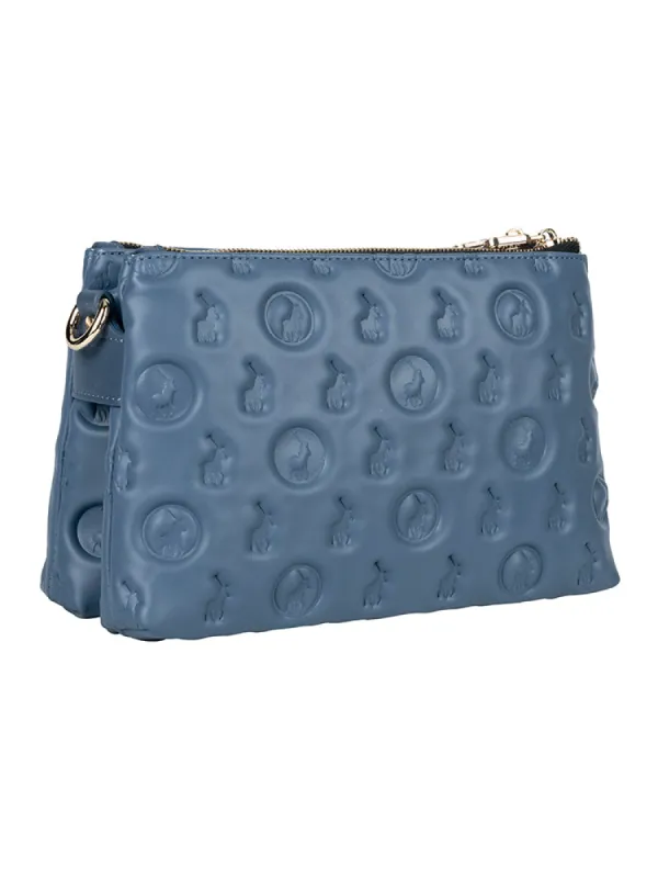 Luna Double Zip Sling Bag - Blue sold by Edgars
