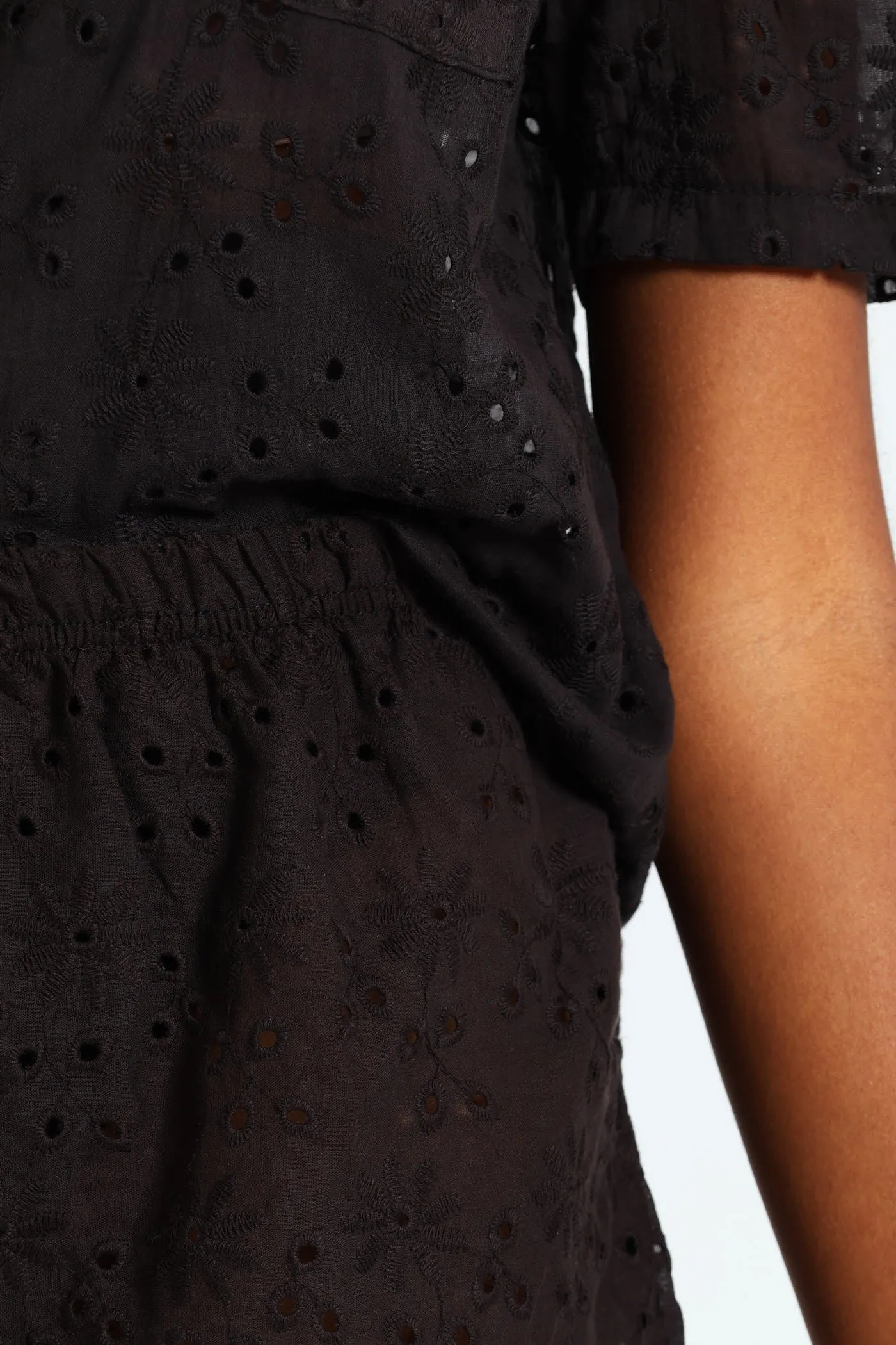 Anglaise Button Through Short Set - Black sold by Edgars product image thumbnail 4