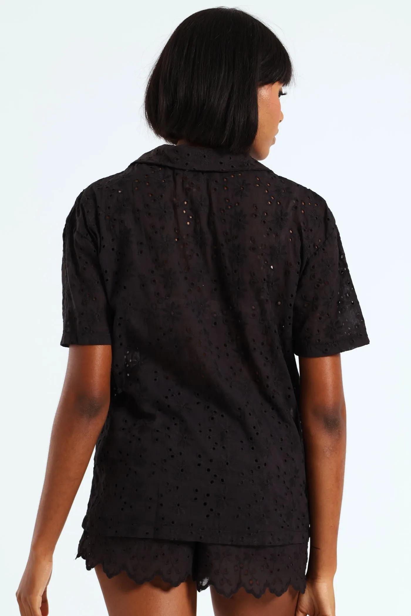 Anglaise Button Through Short Set - Black sold by Edgars product image thumbnail 3