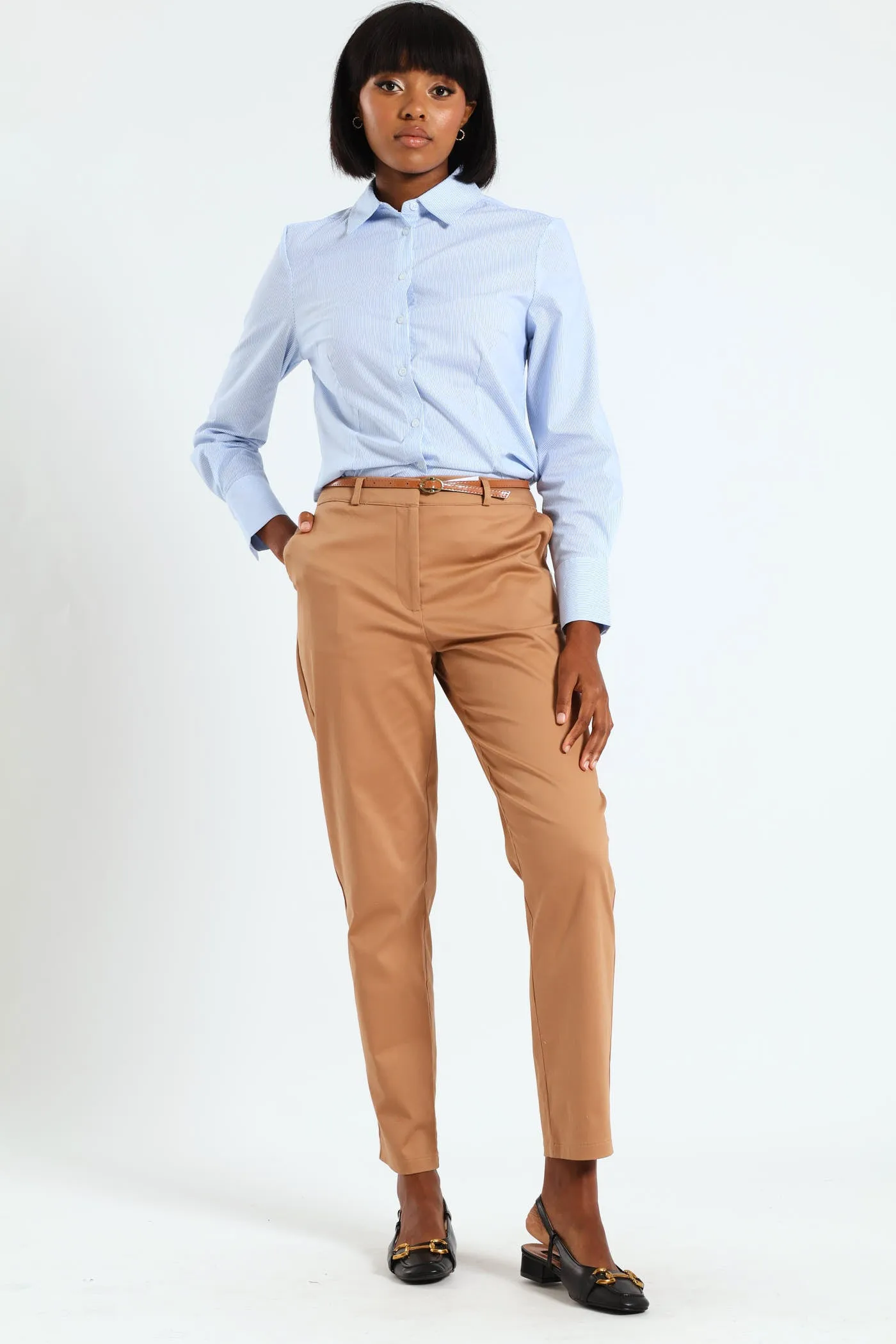 Chino Belted Pant - Stone sold by Edgars