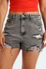 Abraised Denim Shorts - Grey sold by Edgars