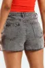 Abraised Denim Shorts - Grey sold by Edgars