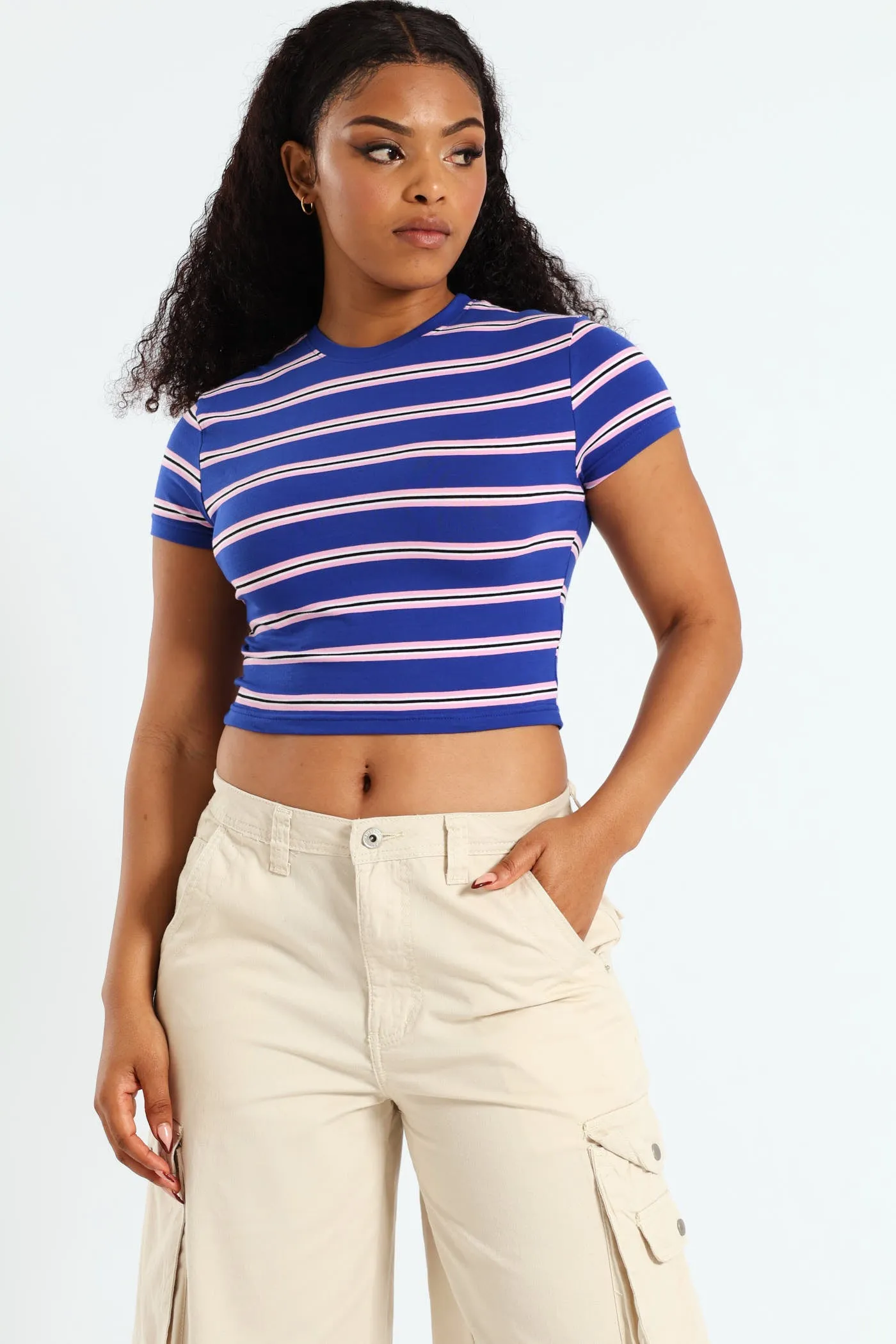 Yarn Dye Stripe Tee - Cobalt sold by Edgars product image thumbnail 4