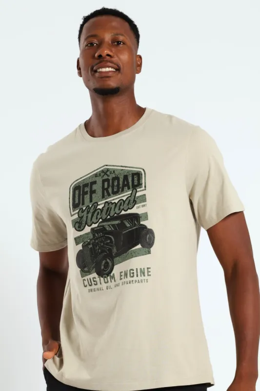 Off Road Hotrod Tee - Stone sold by Edgars