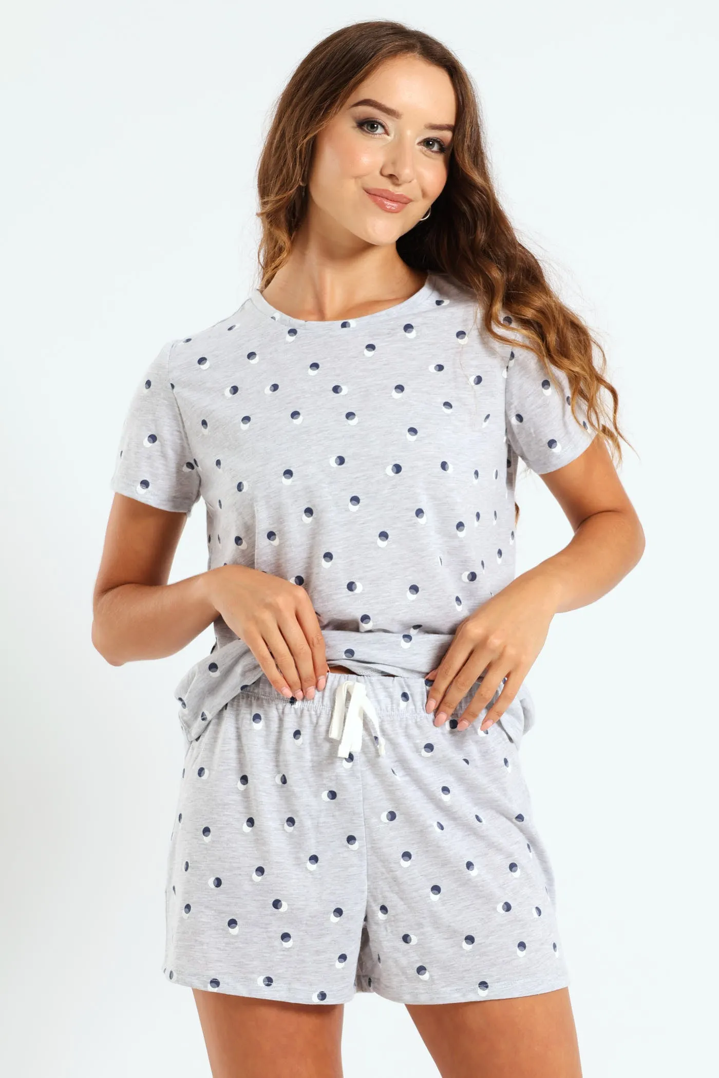 Spot Knit Tee - Grey Melange sold by Edgars