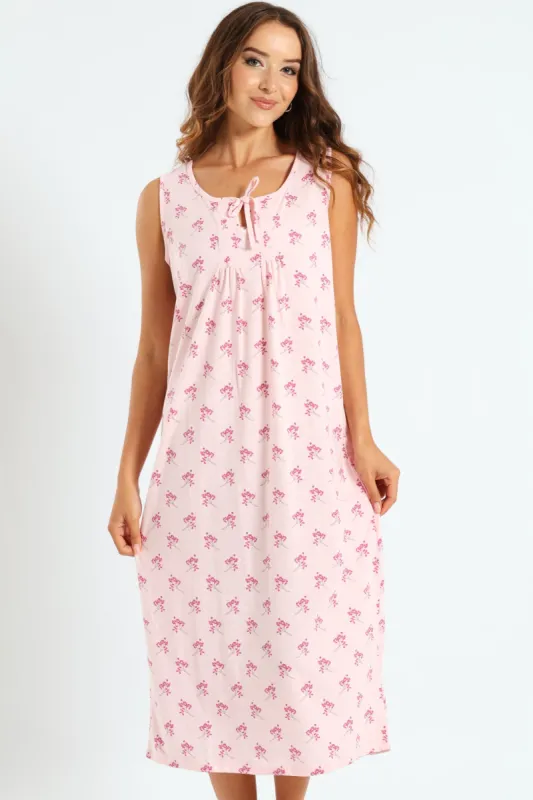 Flower Knit Nightie - Pink sold by Edgars