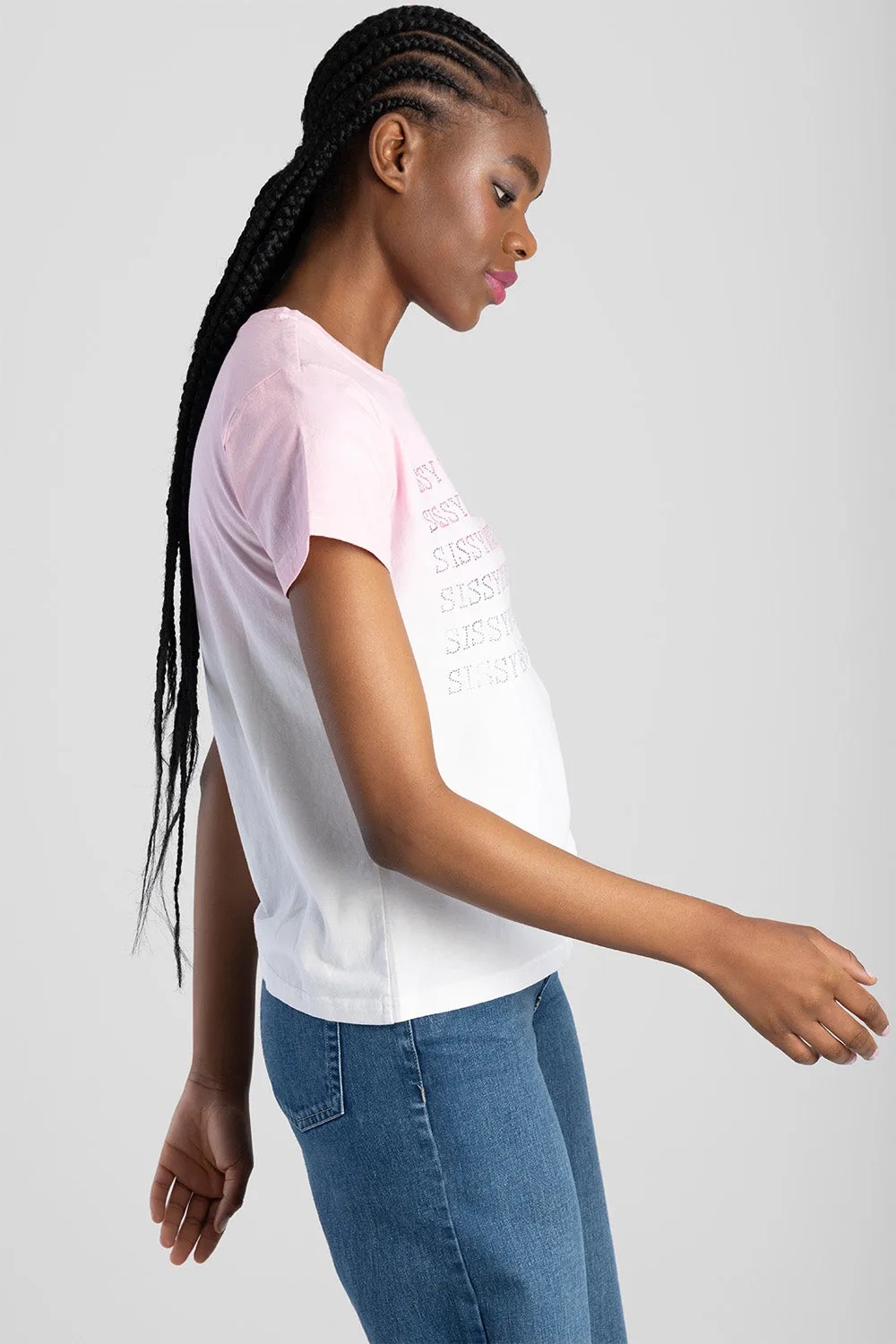 Regular Fit Tie Dye Bling Logo Top - White sold by Edgars product image thumbnail 4
