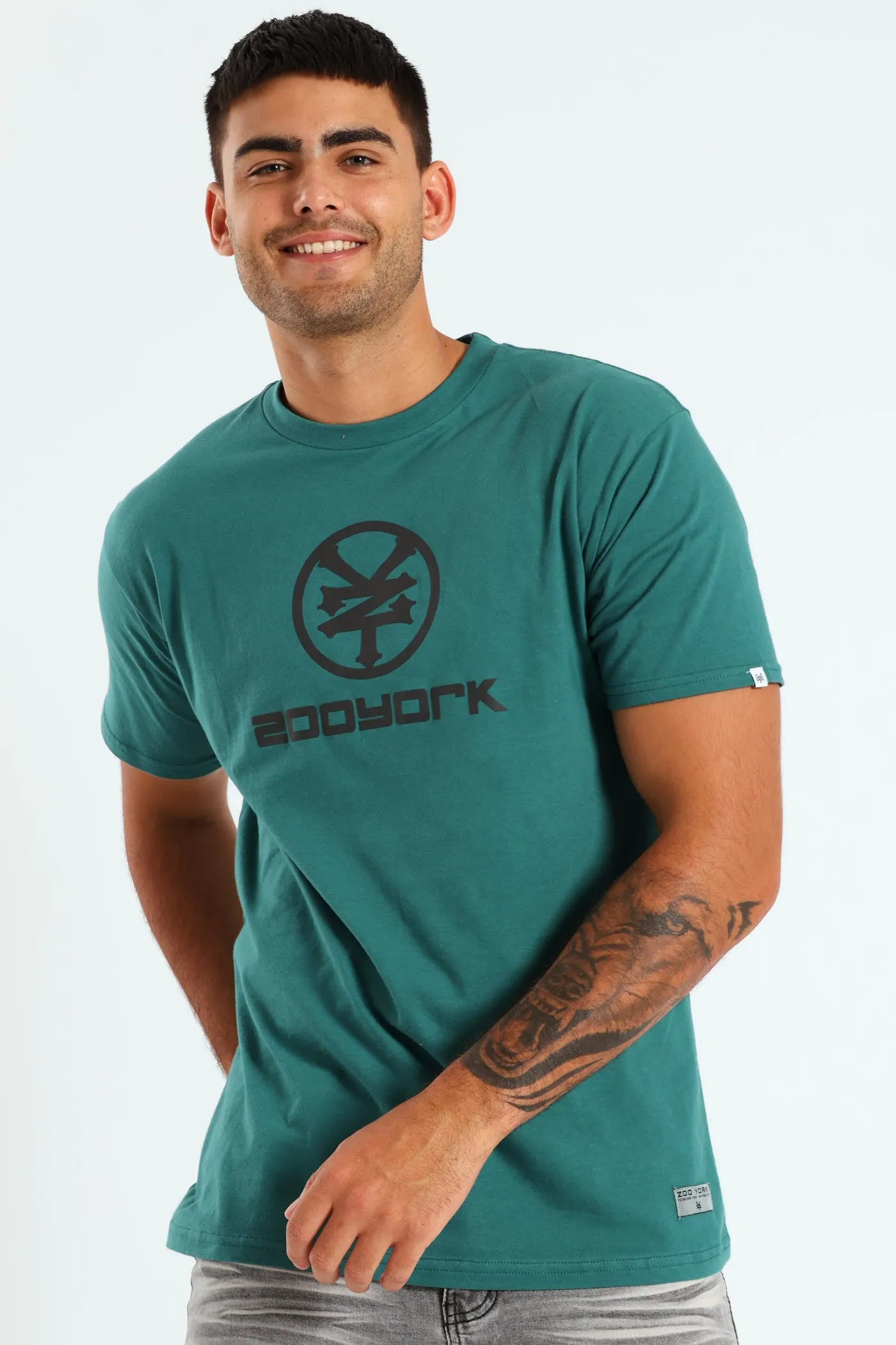 Stacked Logo Tee - Green sold by Edgars