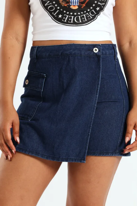 Denim Skort - Ink sold by Edgars