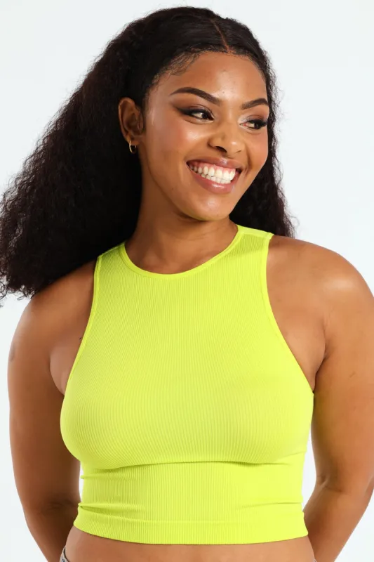 Seamless Racer Tank - Lime sold by Edgars 