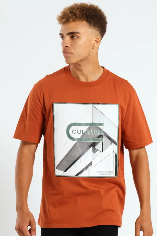 City Photographic Print Tee - Rust sold by Edgars