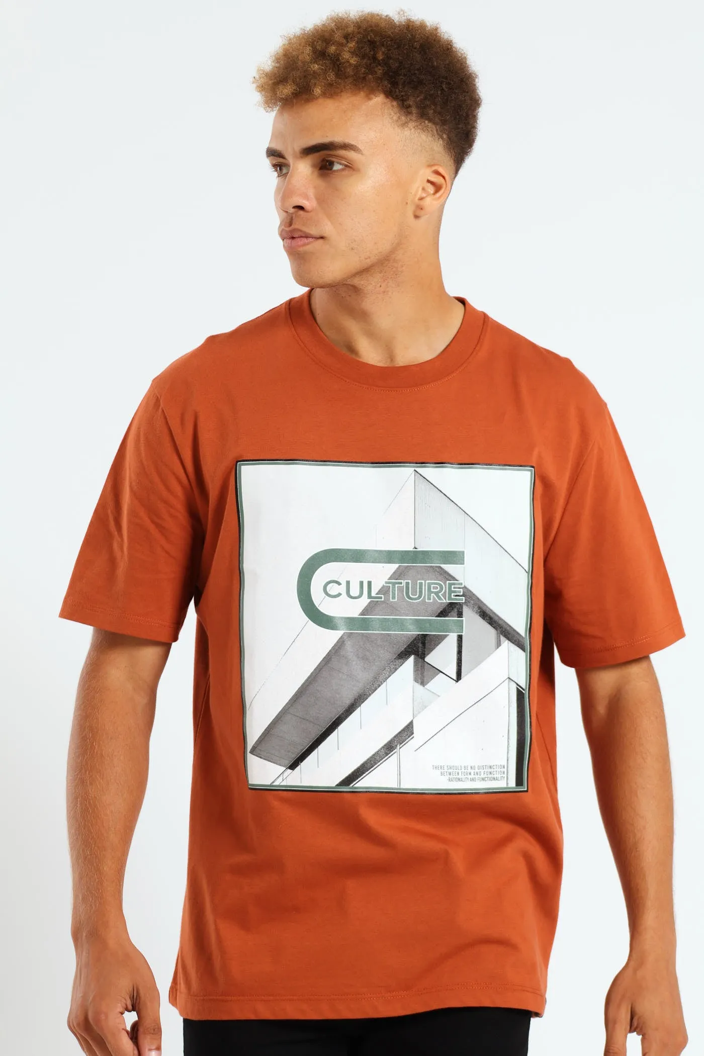 City Photographic Print Tee - Rust sold by Edgars
