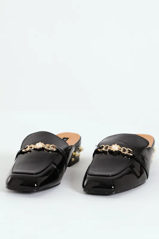 Push In Loafer With Heel Embellishments - Black sold by Edgars