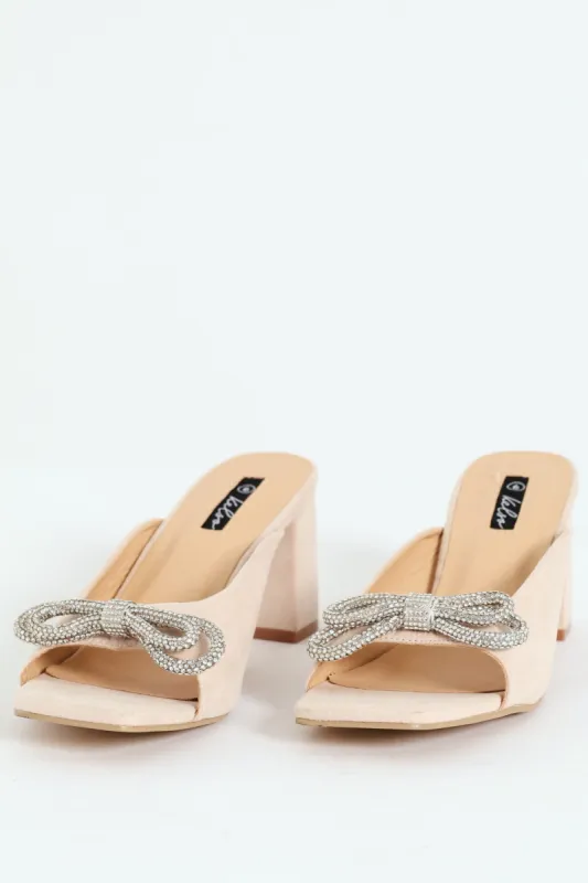 Square Shaped Vamp Mule Heel - Natural sold by Edgars 