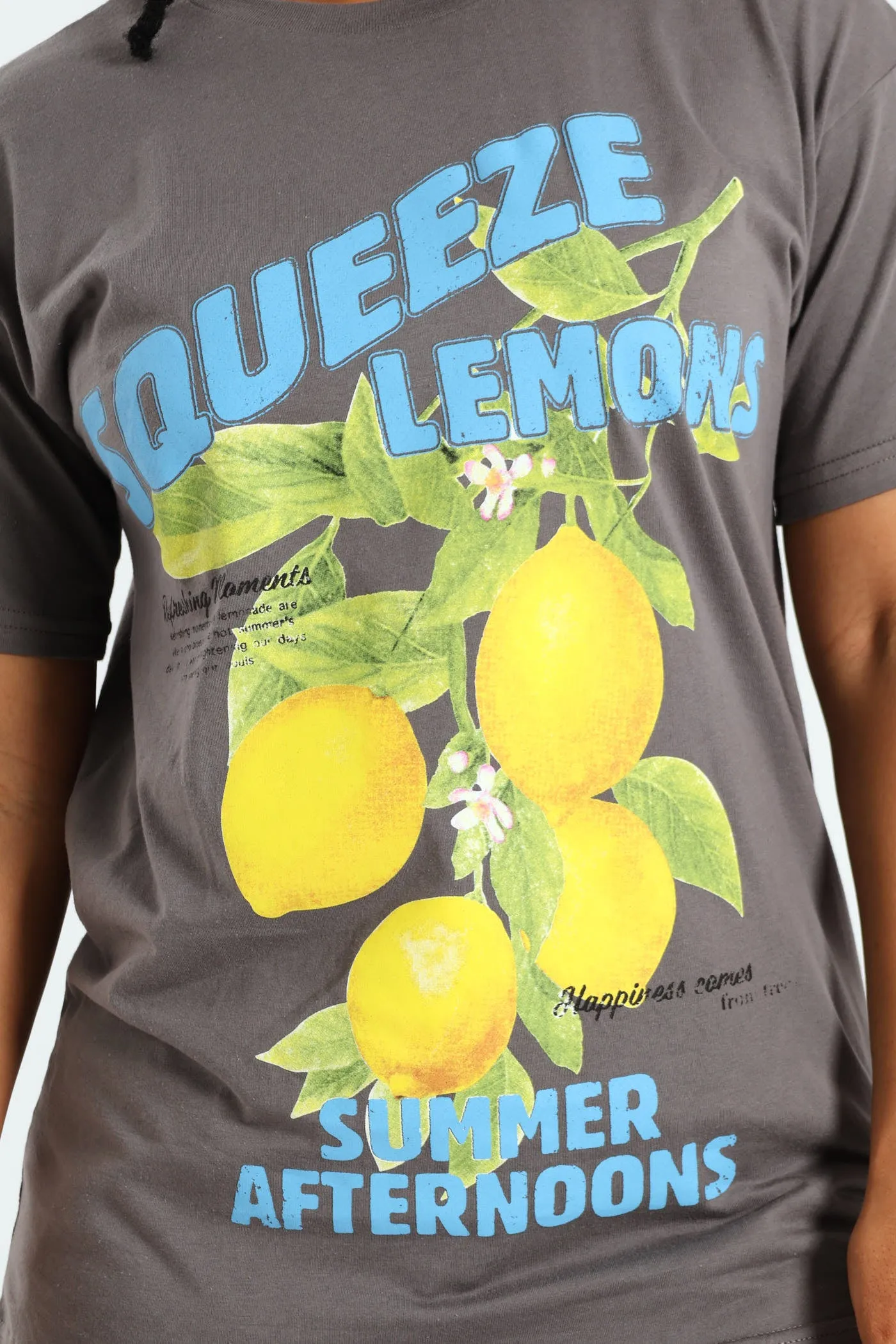 Lemon Printed Oversized Tee - Grey sold by Edgars product image thumbnail 2