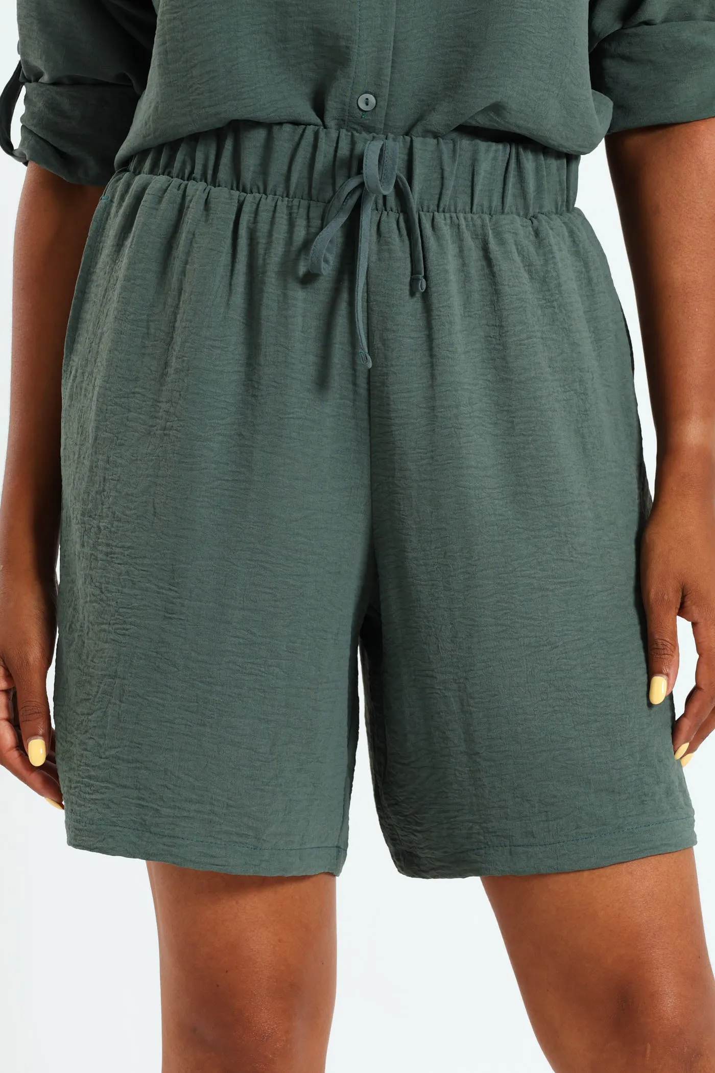 Mid Thigh Elasticated Shorts - Forest Green sold by Edgars product image thumbnail 2