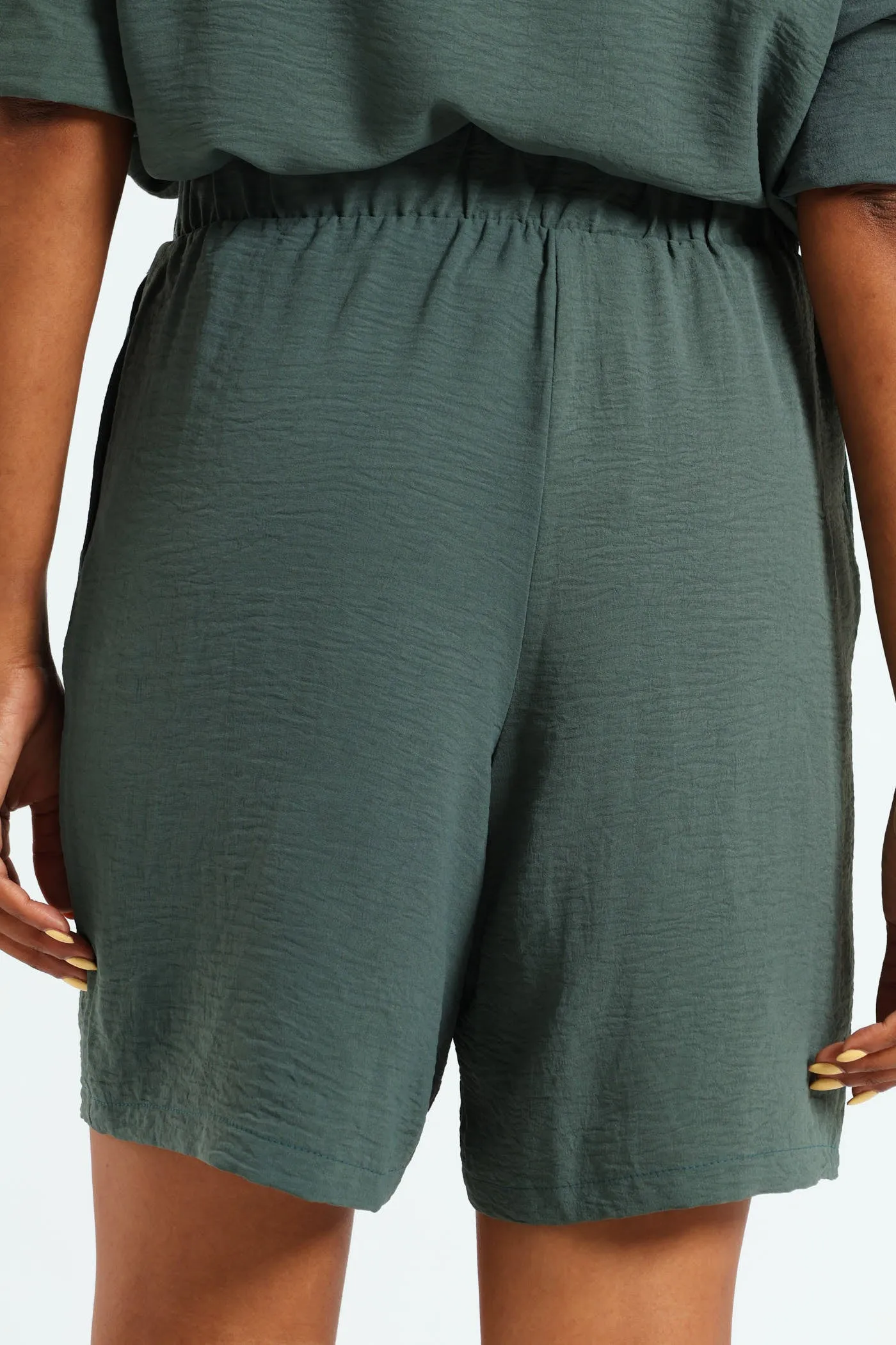 Mid Thigh Elasticated Shorts - Forest Green sold by Edgars product image thumbnail 4