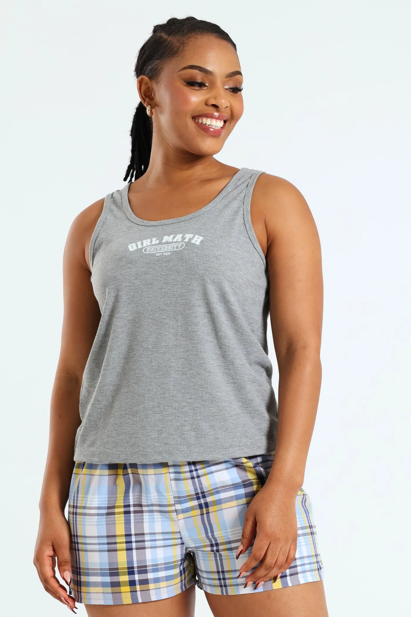 Collegiate Rib Tank And Boxer Short Set sold by Edgars