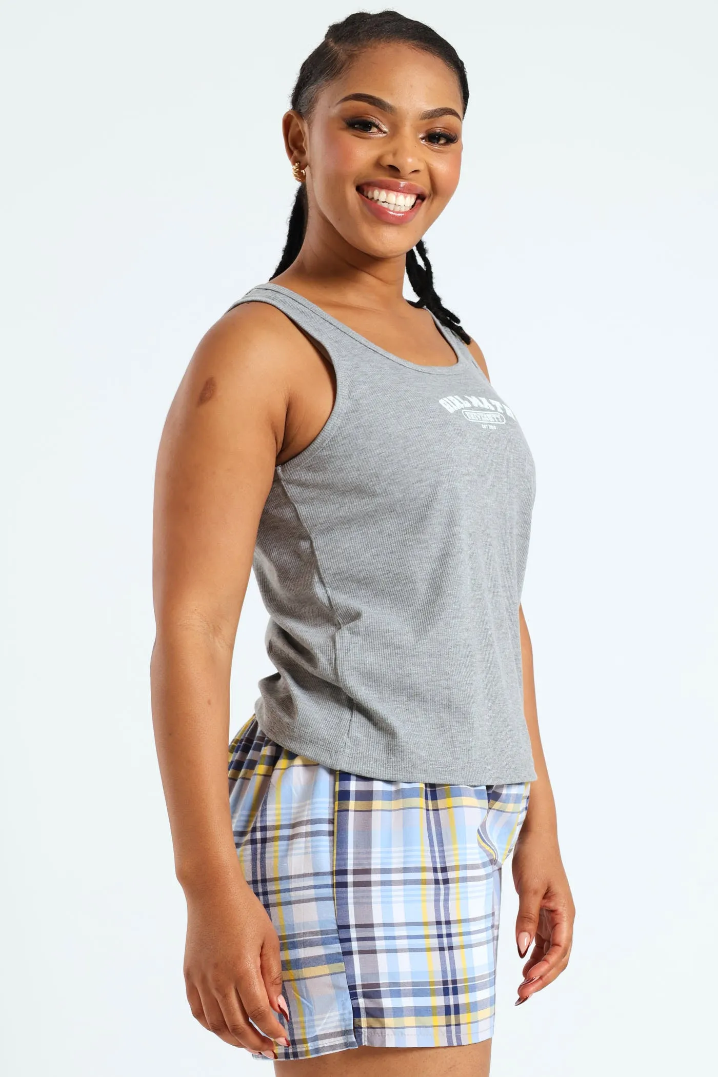 Collegiate Rib Tank And Boxer Short Set sold by Edgars product image thumbnail 2