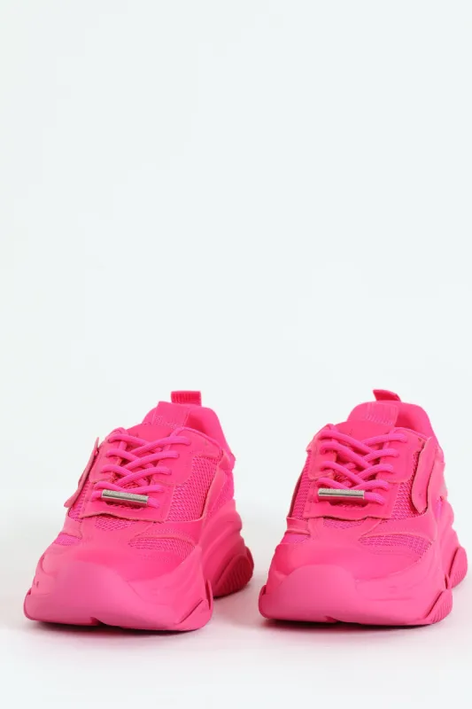 Possession Lace Up Chunky Sportie Sneaker - Fuchsia sold by Edgars