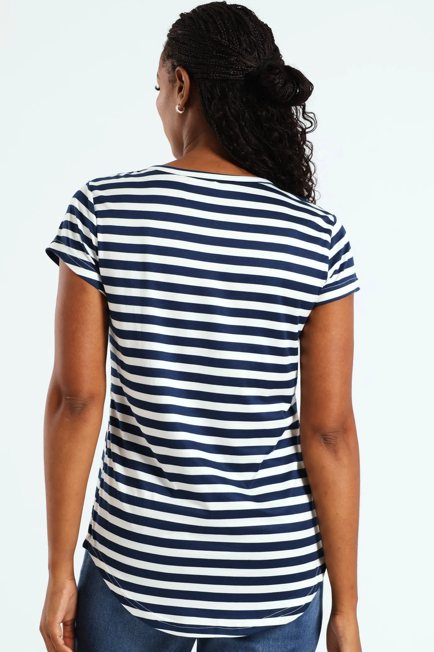 Stripe Pocket Tee - Navy/White sold by Edgars product image thumbnail 4
