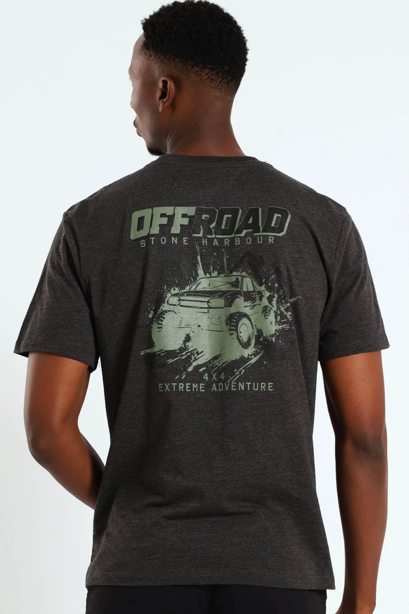 Off Road 4X4 Front & Back Tee - Charcoal Melange sold by Edgars product image thumbnail 2