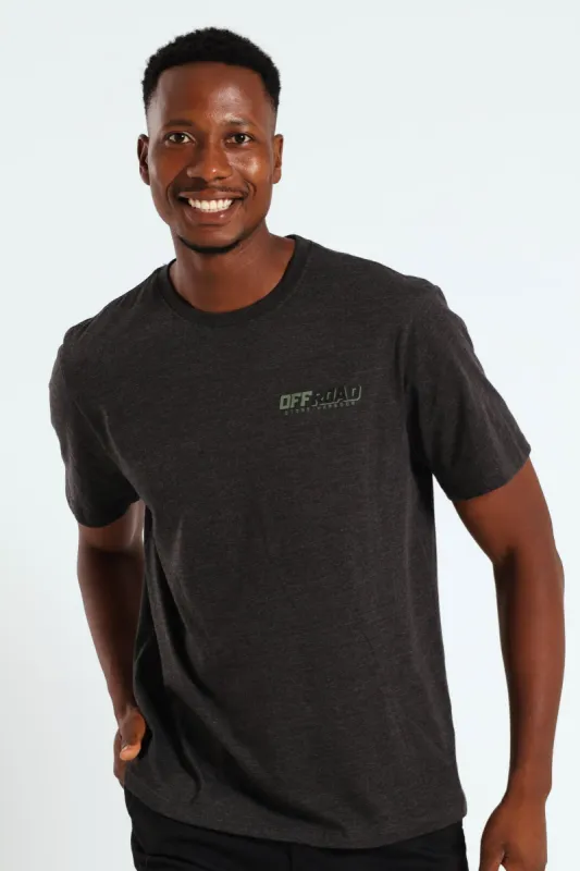 Off Road 4X4 Front & Back Tee - Charcoal Melange sold by Edgars 