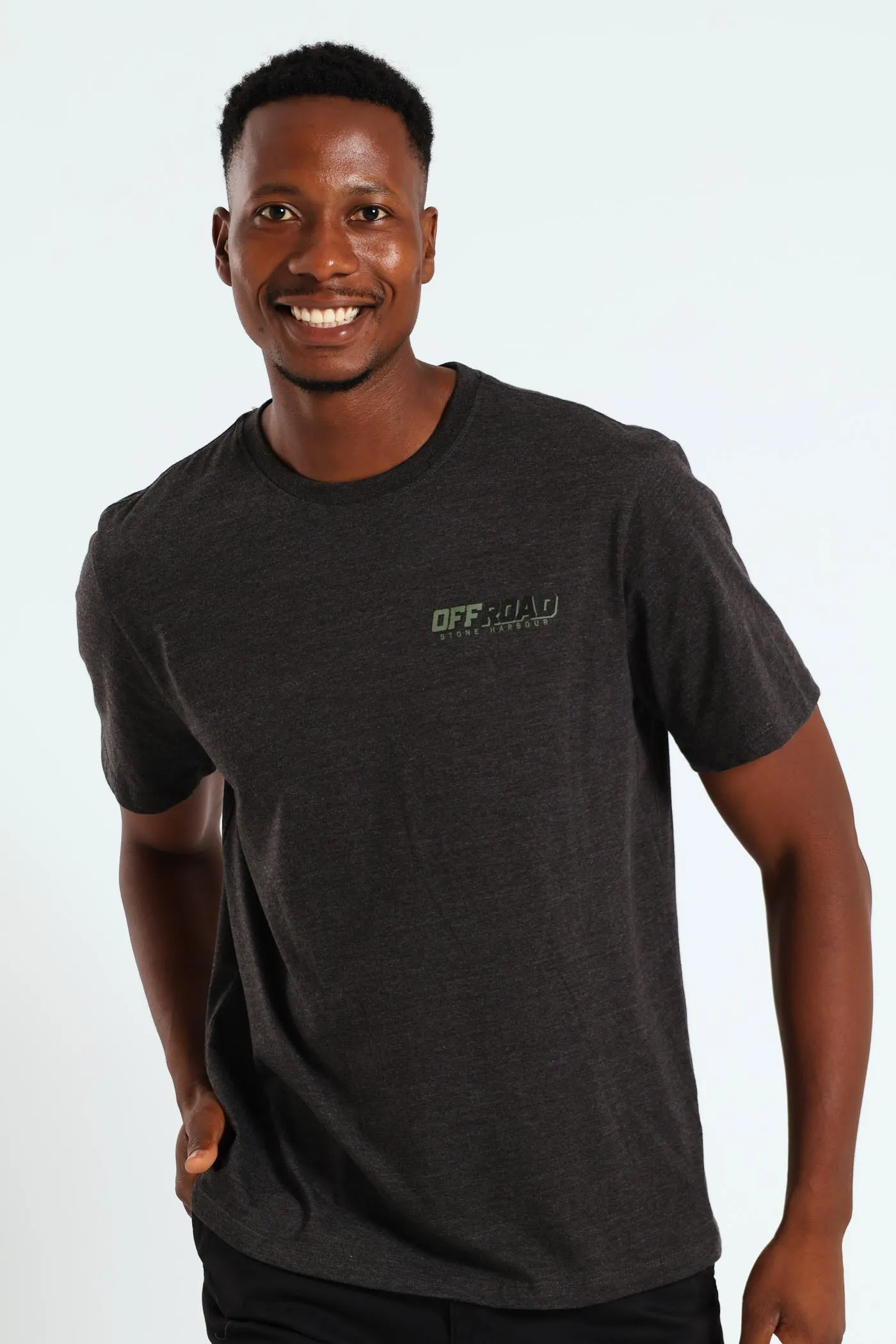 Off Road 4X4 Front & Back Tee - Charcoal Melange sold by Edgars