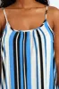 Strappy Peplum Hem Mini Dress - White/Blue sold by Edgars
