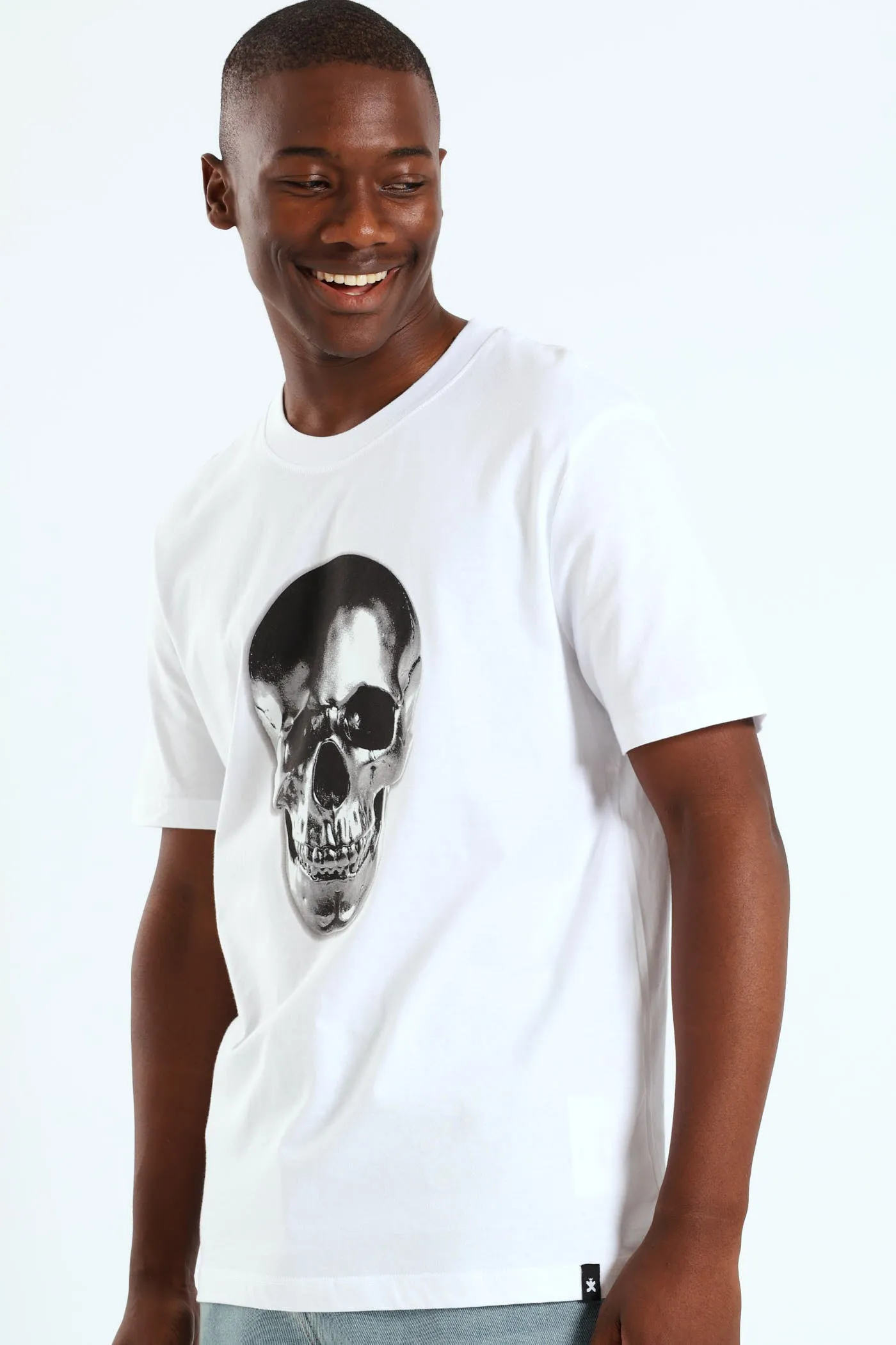Skull Printed Tee - White sold by Edgars product image thumbnail 3