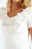 Bling Logo Top With Lace - White sold by Edgars