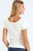 Bling Logo Top With Lace - White sold by Edgars