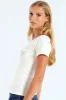 Bling Logo Top With Lace - White sold by Edgars