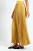 Pleated Satin Maxi Skirt - Gold sold by Edgars