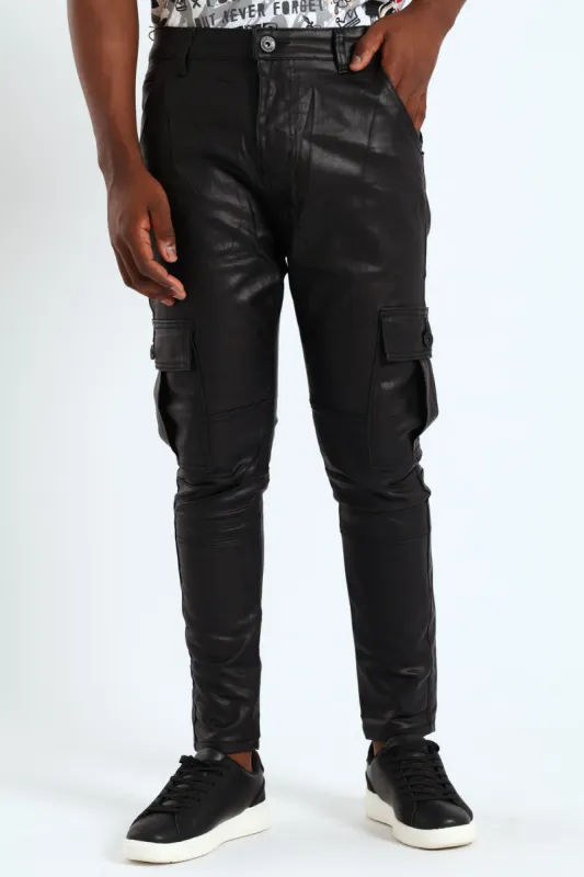 Wax Denim Cargo Jean - Black sold by Edgars