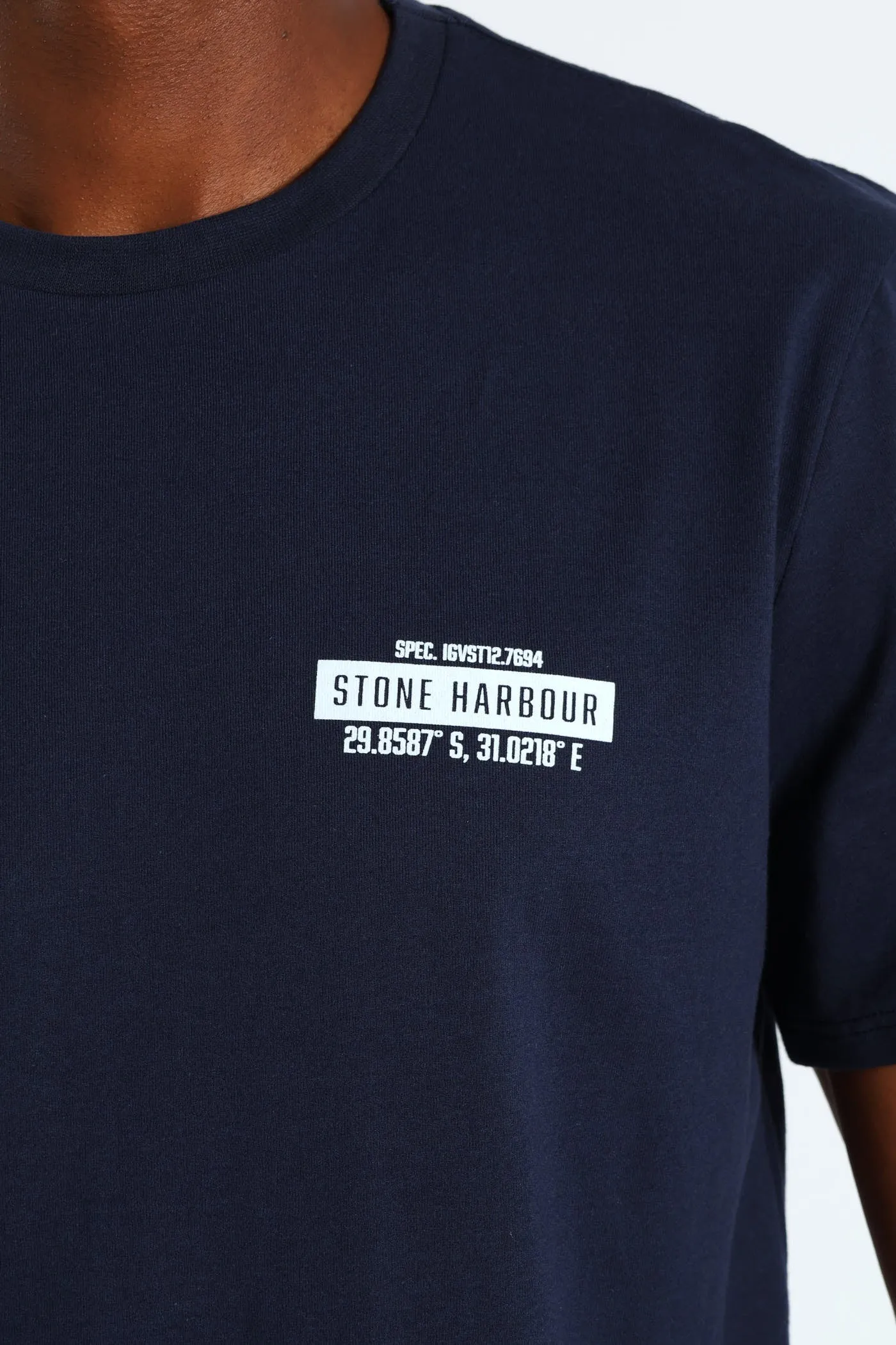 Topographic Front & Back Print Tee - Navy sold by Edgars product image thumbnail 4