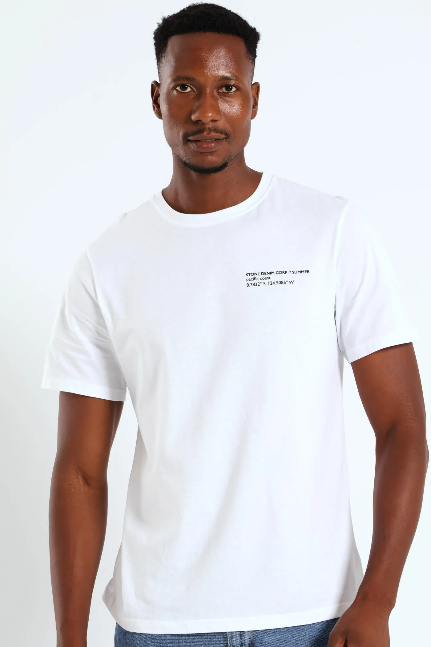 Ocean Speed Front & Back Tee - White sold by Edgars