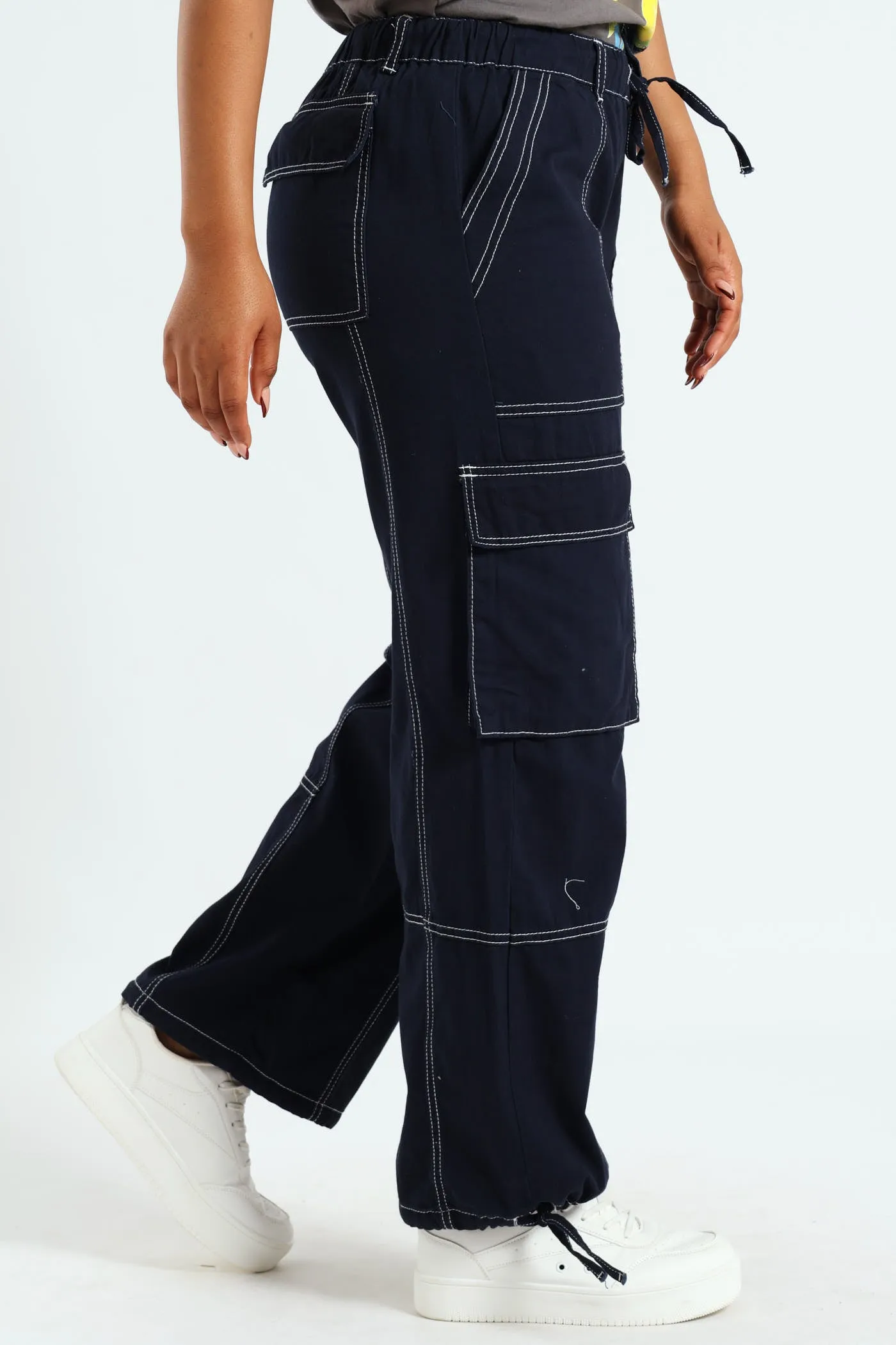 Contrast Cargo Trousers - Navy sold by Edgars product image thumbnail 3