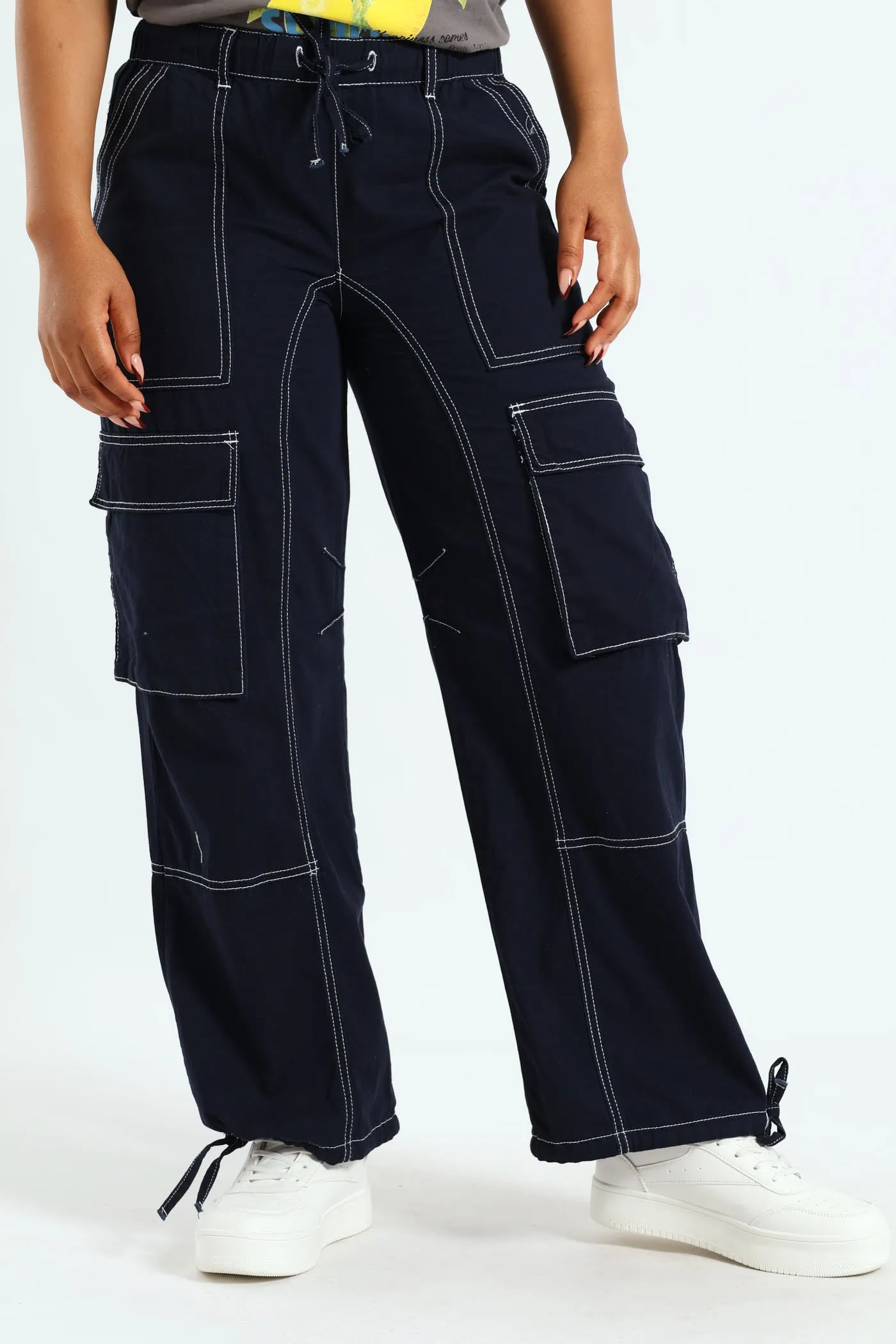 Contrast Cargo Trousers - Navy sold by Edgars product image thumbnail 2