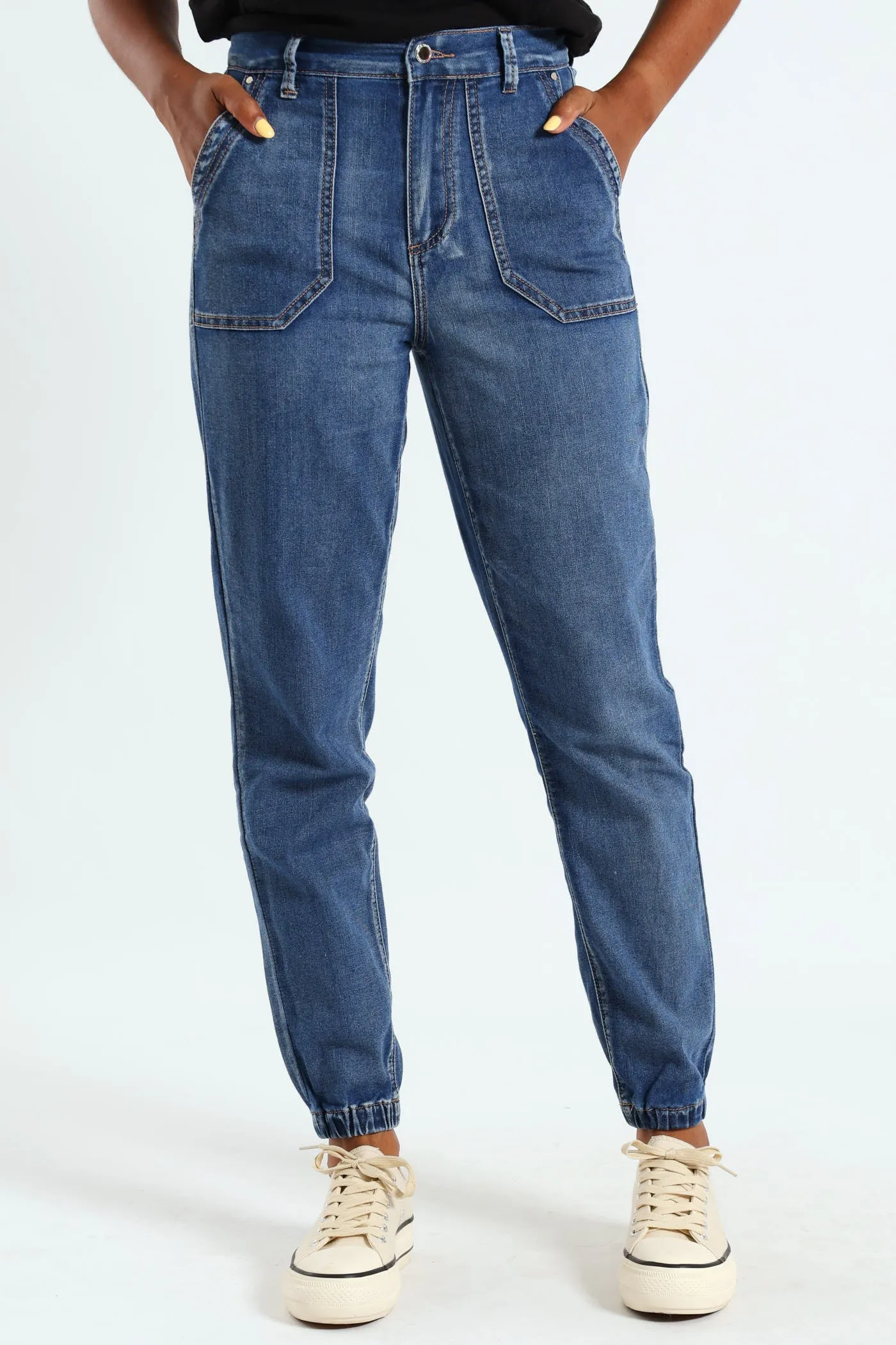 Utility Jogger Jean - Dark Wash Ink sold by Edgars