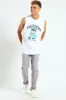 Teddy Muscle Hugger Tee - White sold by Edgars