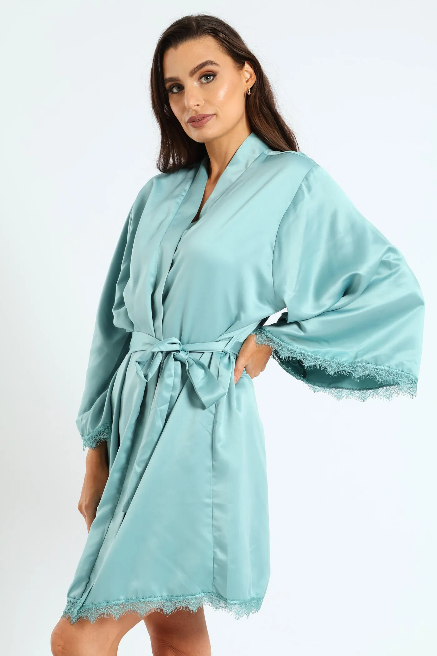 Satin Lace Trim Gown sold by Edgars product image thumbnail 2